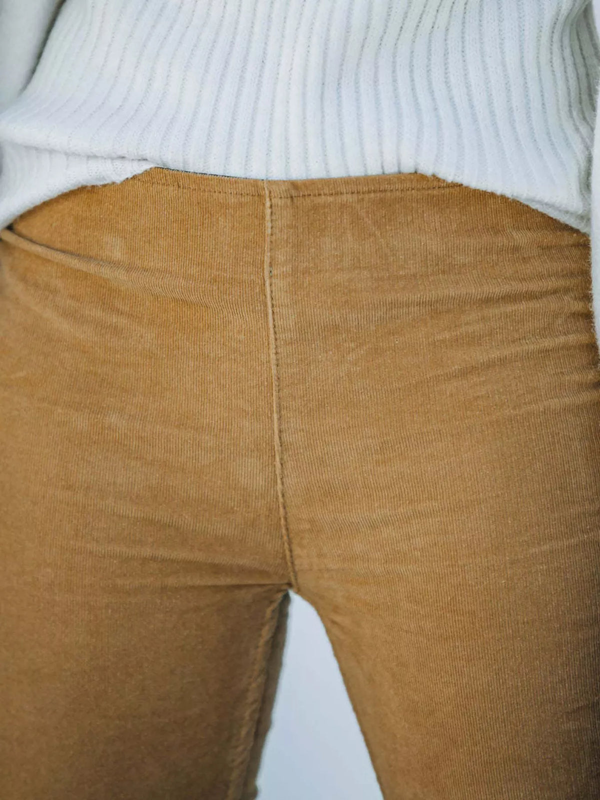Full Size Corduroy Flare Pants Plus (25)
