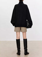 Oversized Turtleneck Wool Sweater (38)