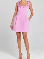 Floral Sleeveless Mini Dress Pockets (15)