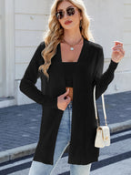 Striped Open Front Cardigan Relaxed Fit (14)
