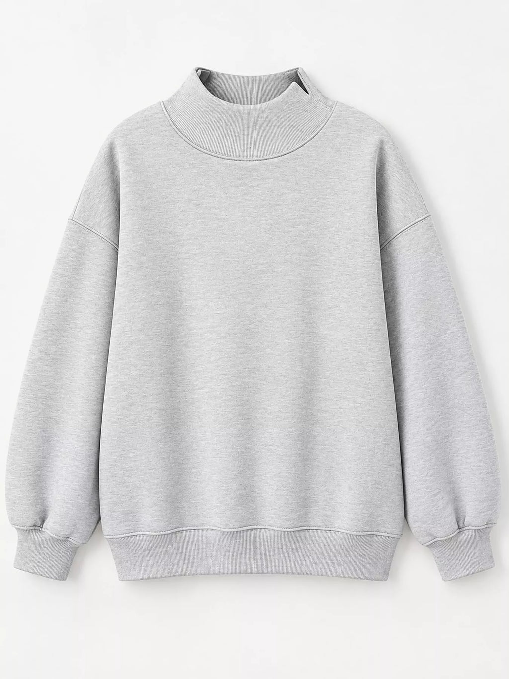 Oversized Mock Neck Long Sleeve Sweatshirt (7)