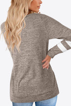 Striped Contrast Raglan Sleeve Top (18)