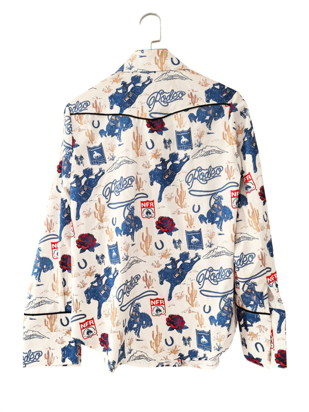 Printed Button Up Long Sleeve Shirt (4)