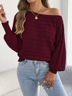 Cable Knit Boat Neck Sweater (15)