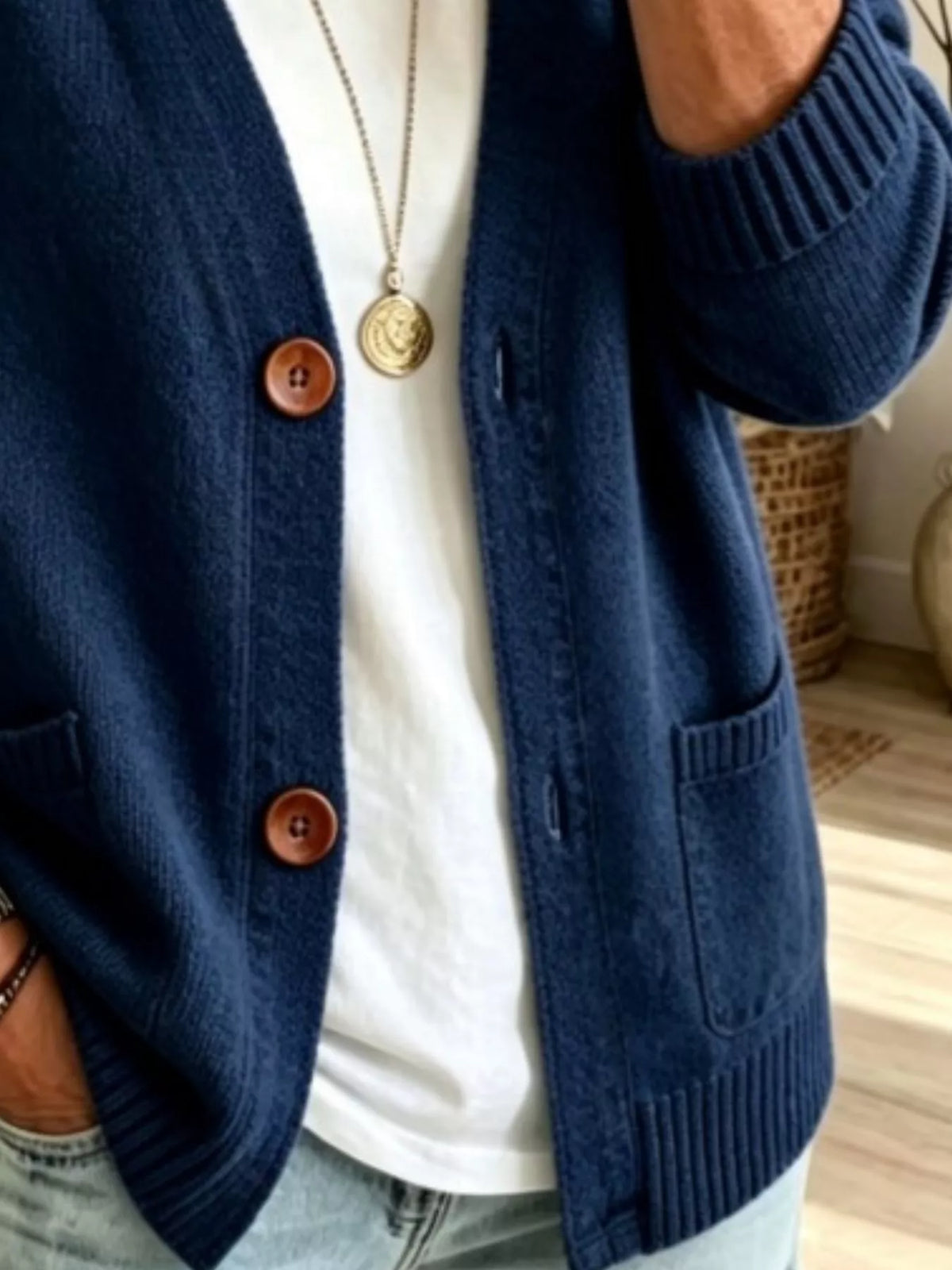 Full Size Button Up Raglan Sleeve Cardigan Plus (15)