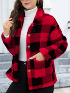 Button Up Drop Shoulder Fuzzy Jacket (4)
