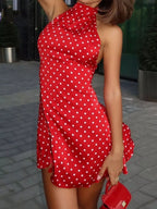 Polka Dot Sleeveless Mini Dress (2)