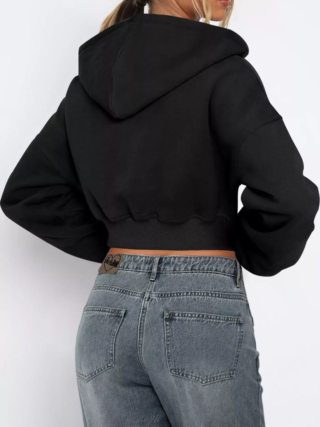 Zip-up Cropped Hoodie (3)