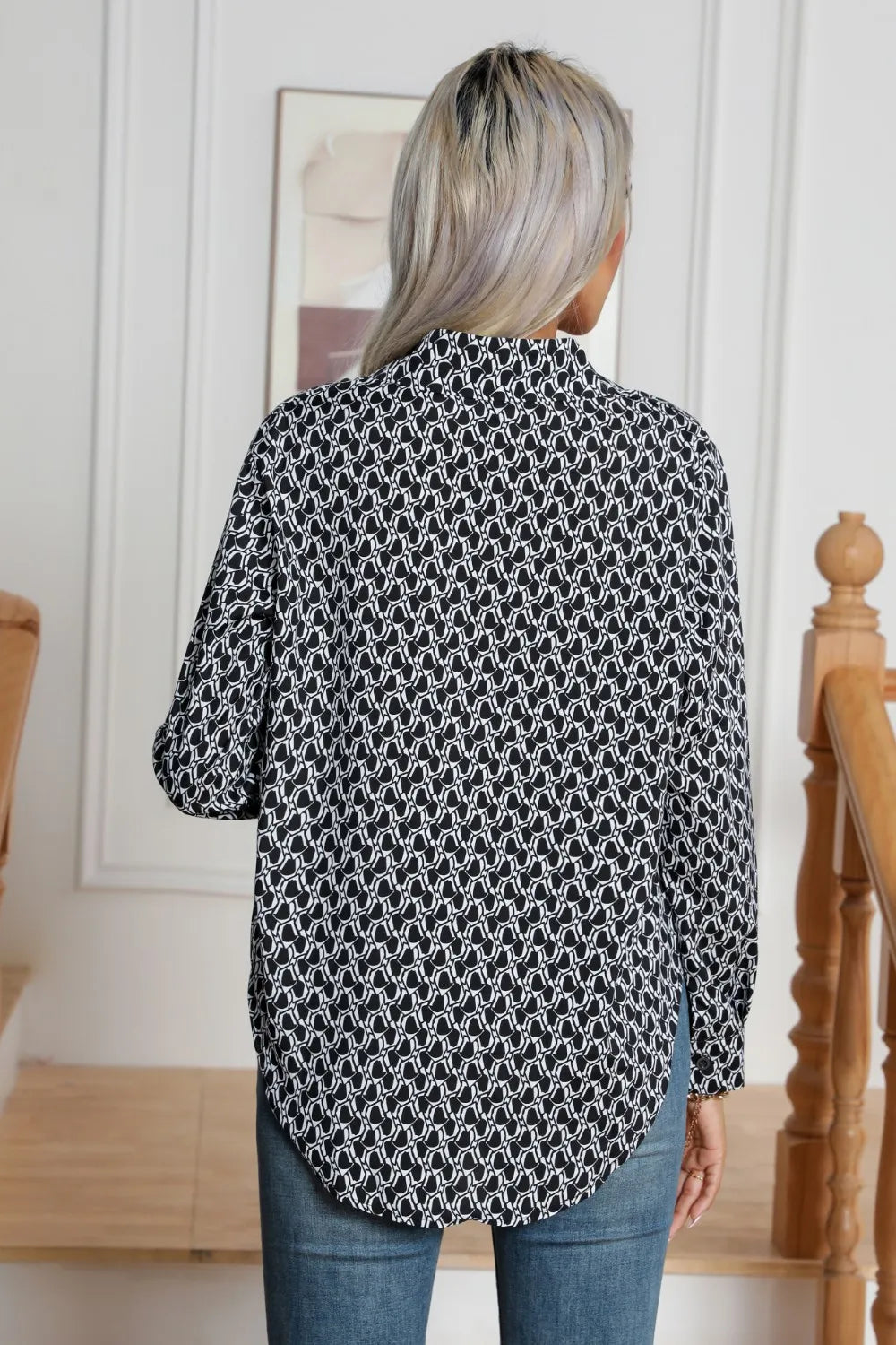 Printed Buttoned Long Sleeve Shirt (8)