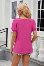 Eyelet Short Sleeve T-shirt (2)