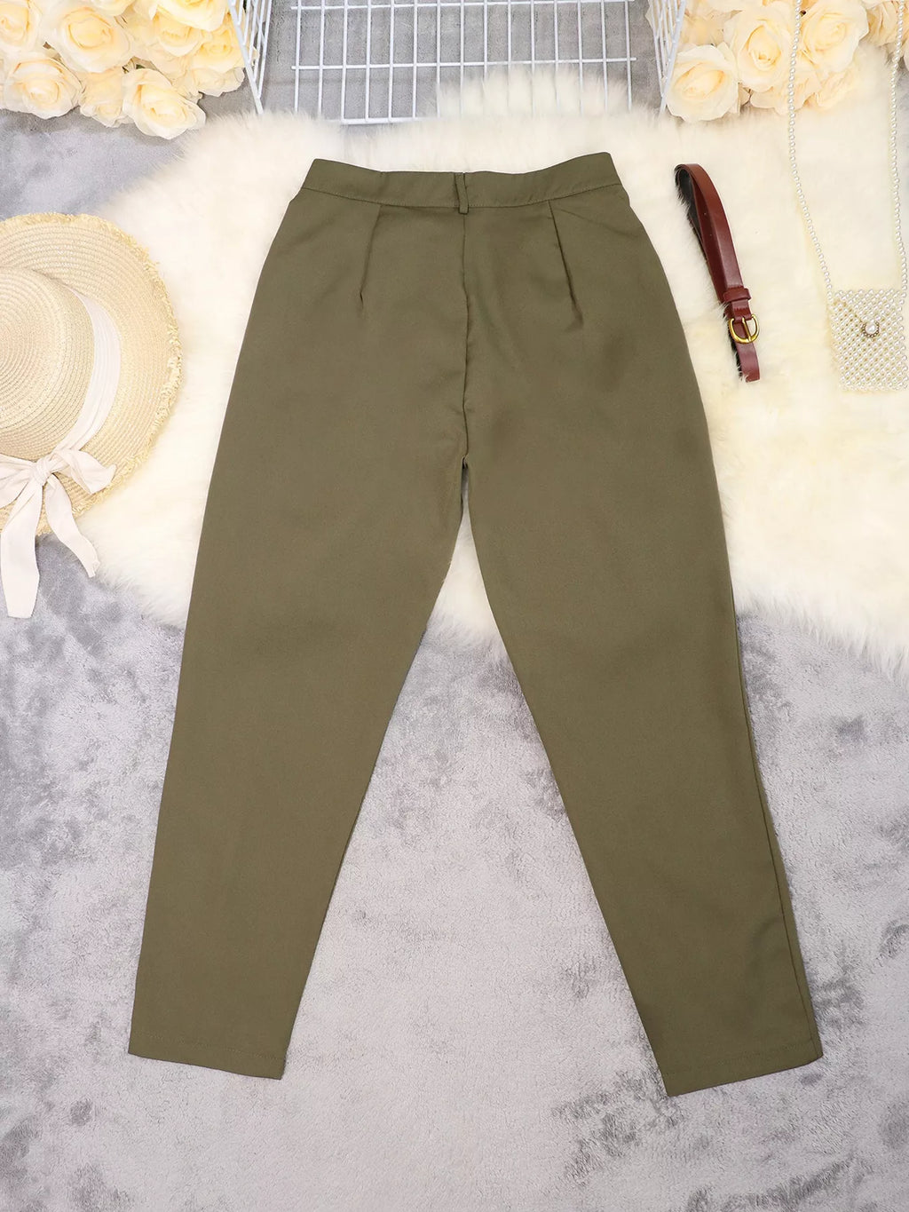 High-waisted Pleated Pants (8)