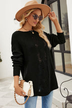 Boat Neck Dropped Shoulder Knit Top (9)