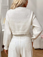 Strawberry Cropped Button-up Cardigan (6)