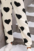 Fuzzy Heart Zip Up Hooded Lounge Jumpsuit (7)