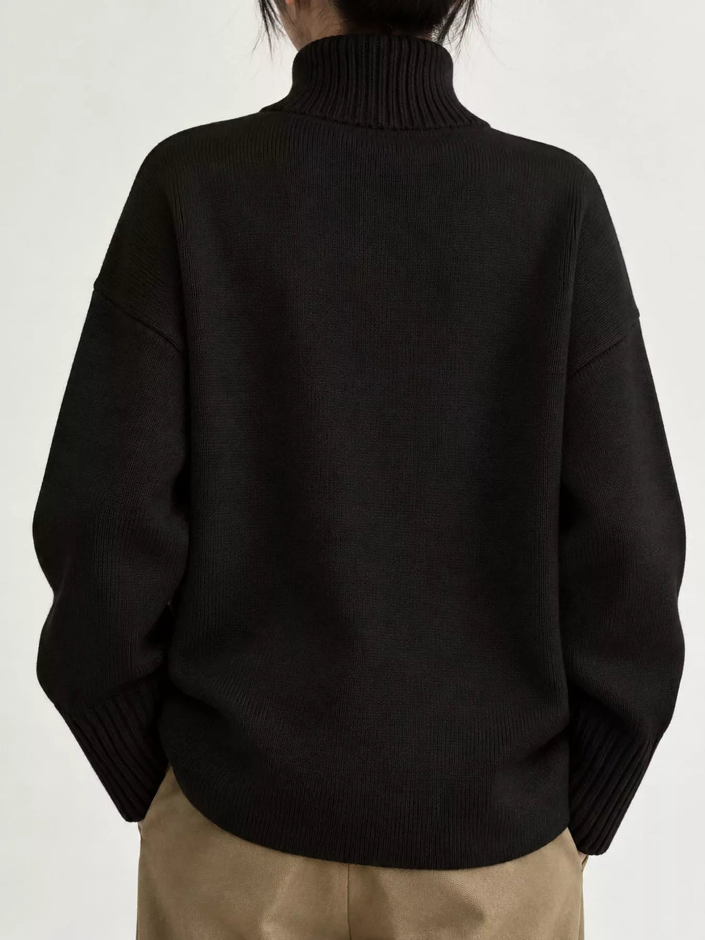 Turtleneck Dropped Shoulder Sweater (28)