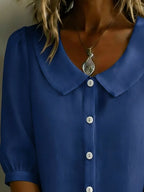 Peter Pan Collar Puff Sleeve Shirt (18)