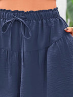 Full Size Casual Drawstring High Waist Relaxed Shorts Plus (12)