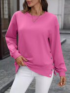 Side Snap Round Neck Sweatshirt (9)