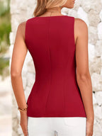 Square Neck Button-up Vest (4)