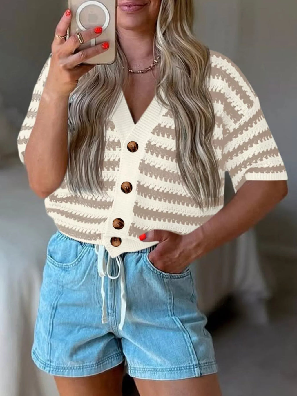 Striped Button Up Cardigan (8)