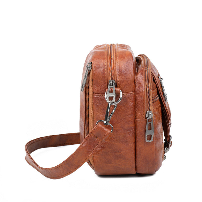 Net Red Same Soft Leather Shoulder Bag photo 1