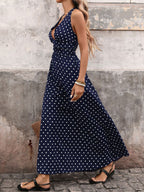 Polka Dot Halter Neck Maxi Dress (9)