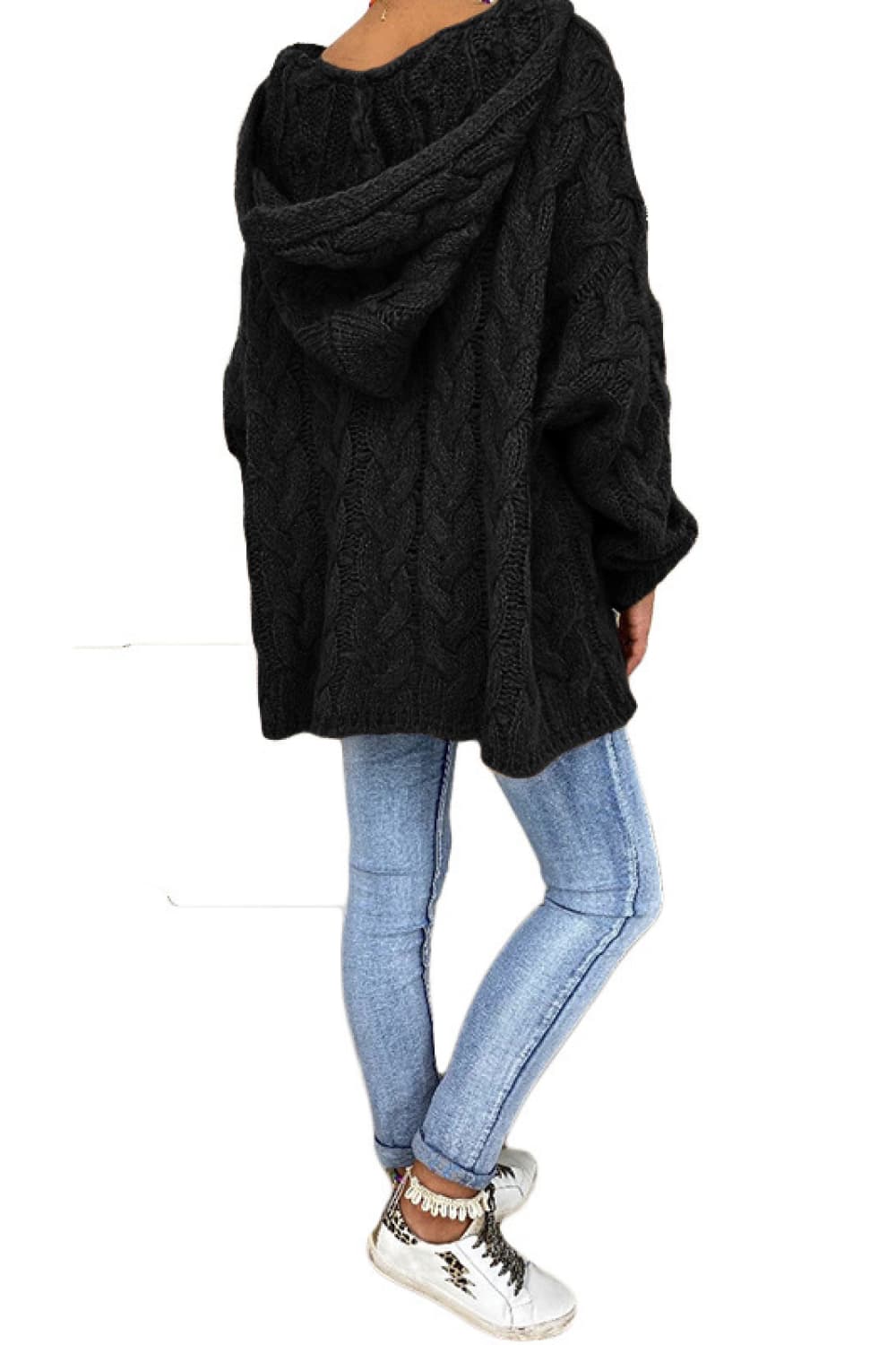 Cable-knit Hooded Sweater (6)