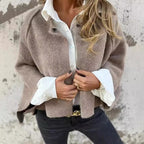 Batwing Cropped Loose Coat photo 3