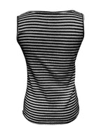 Striped Button Front Knit Tank Top (11)