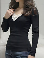 Long Sleeve T-shirt Lace Detail (21)