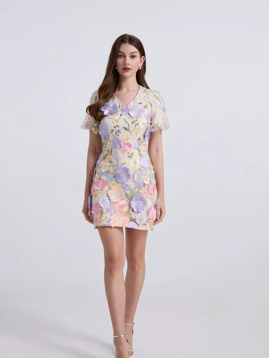 Floral Puff Sleeve Mini Dress (22)