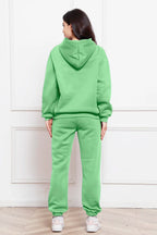 Drop Shoulder Long Sleeve Hoodie Pants Set (2)