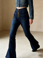 Full Size High-waisted Button-fly Flare Jeans Plus (13)