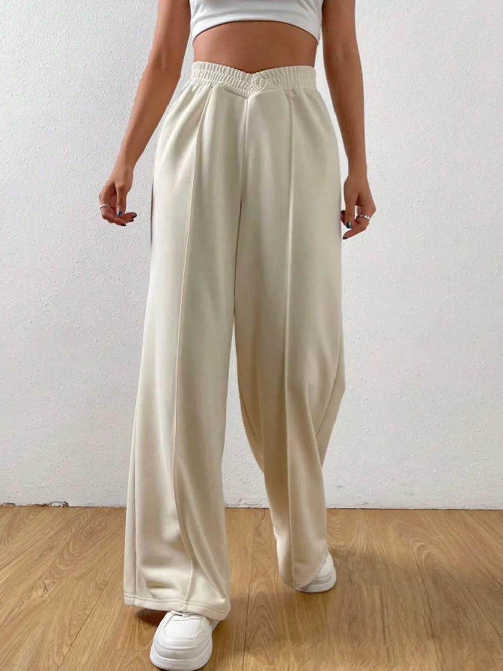 Elastic Waist Wide Leg Pants (7)
