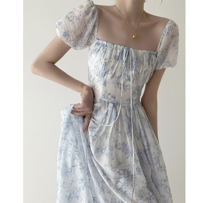 French Tencel Print Midi Dress photo 1