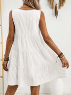 Plaid Round Neck Sleeveless Mini Dress (11)