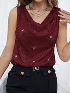 Sequin Cowl Neck Tank (15)