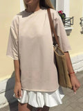 Round Neck Half Sleeve Oversized T-shirt