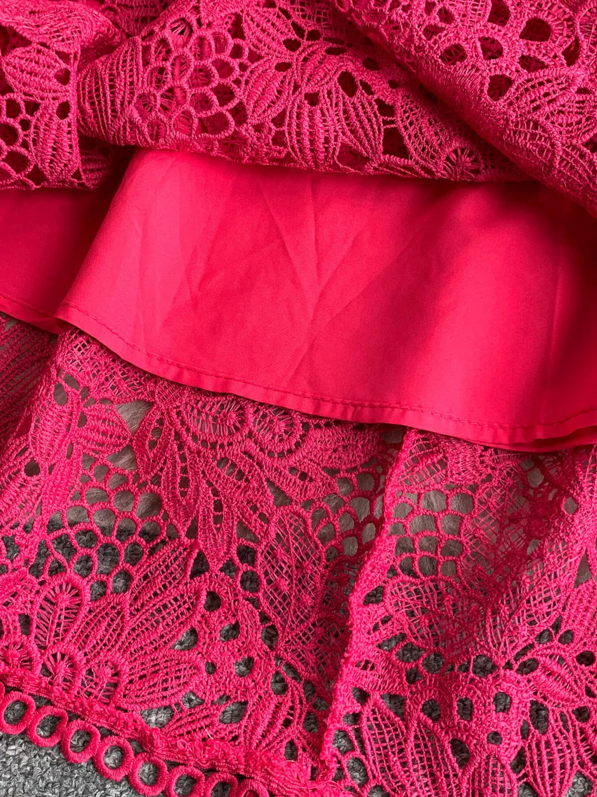 Lace Sleeveless A-line Dress (9)
