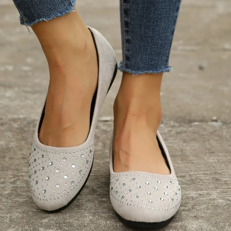 Rhinestone Flat Slip-ons (9)