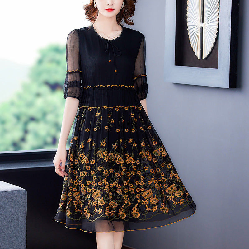 Summer Hangzhou Heavy Silk Dress High-end photo 3