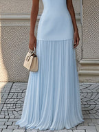 Full Size Sleeveless Top Pleated Maxi Skirt Set Plus (8)