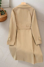 Wide Lapels Belt Trench Coat (2)