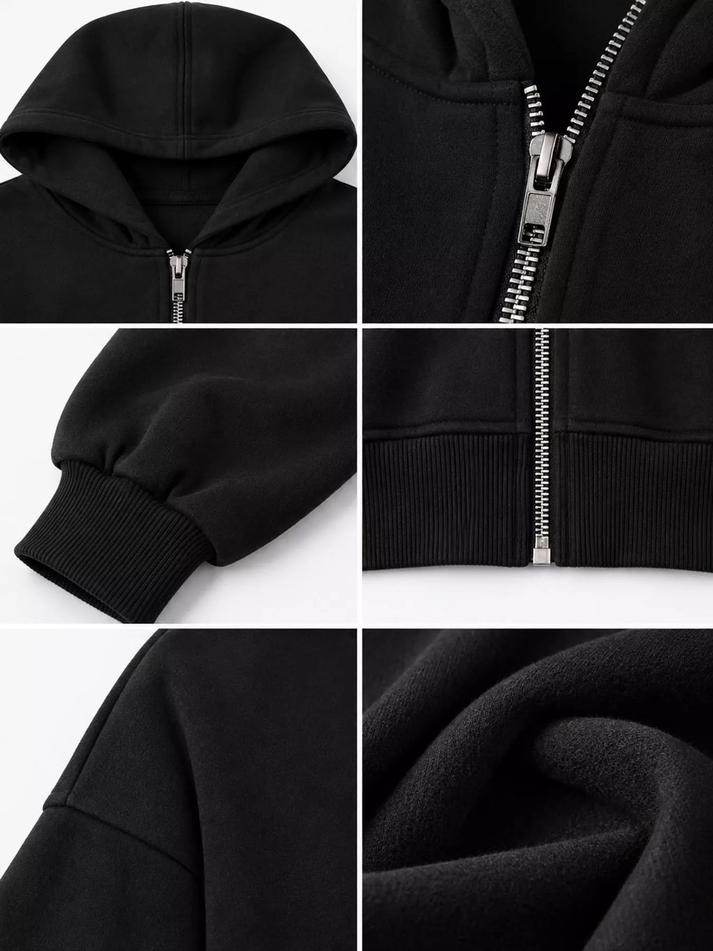 Zip-up Cropped Hoodie (5)