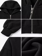 Zip-up Cropped Hoodie (5)