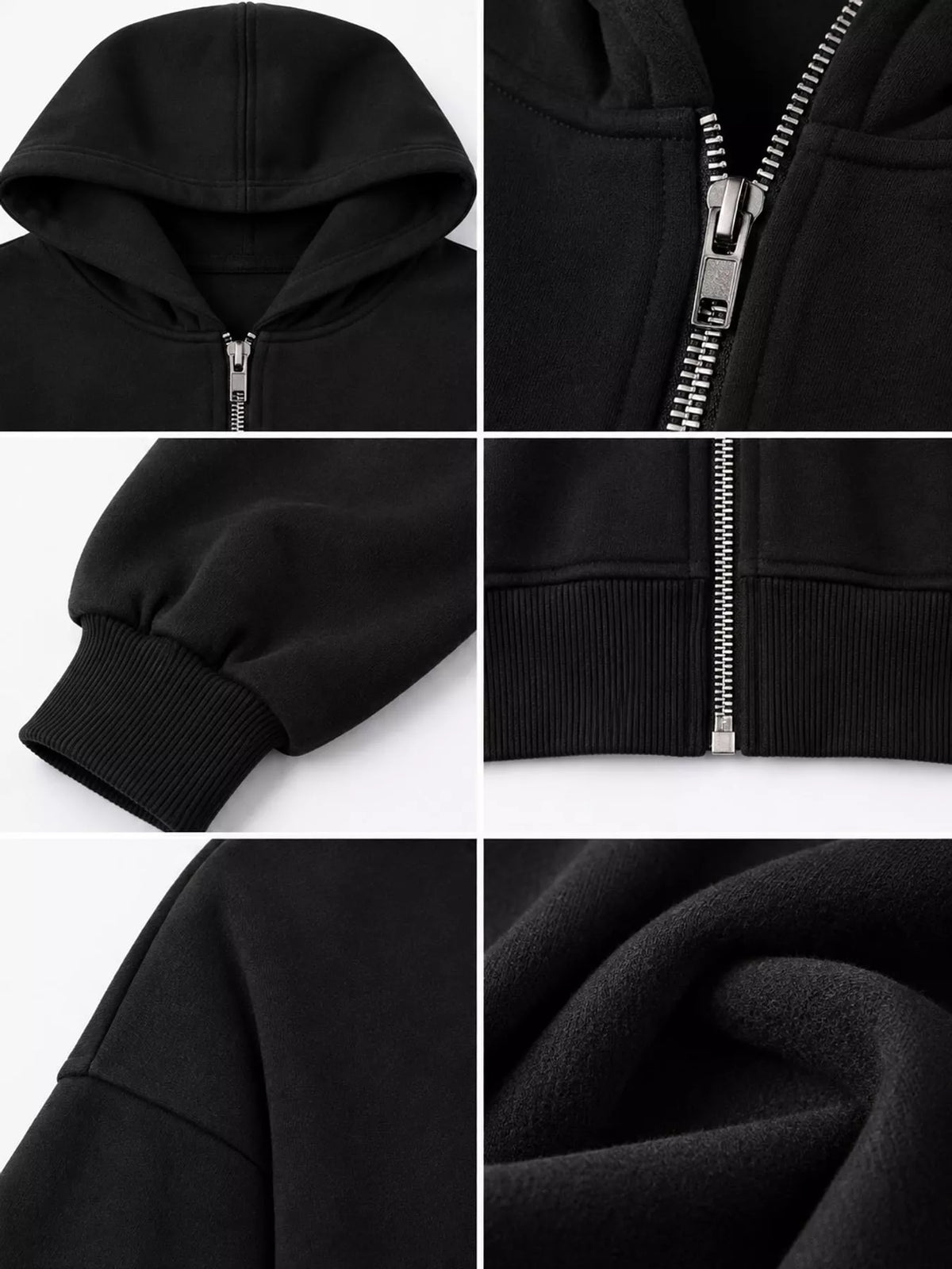 Zip-up Cropped Hoodie (5)