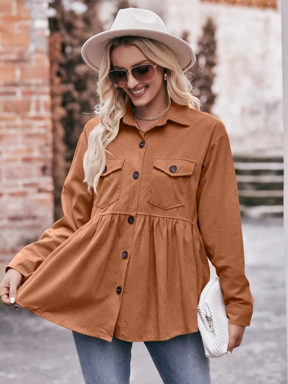 Collared Neck Long Sleeve Shirt (8)