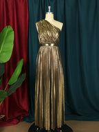 One-shoulder Backless Pleated Skirt High Waist photo 2