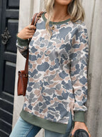Camouflage Print Crewneck Sweatshirt (21)