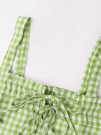 Smocked Gingham Tie-front Cami (14)